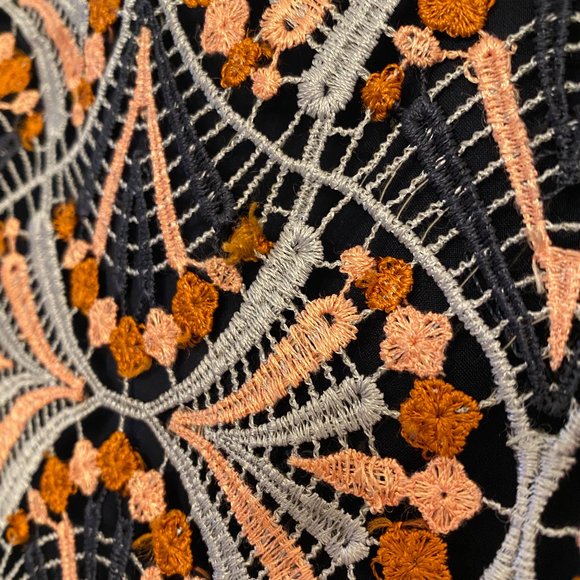 Anthropologie Eva Franco Blue & Pink Lace Skirt - Picture 4 of 7